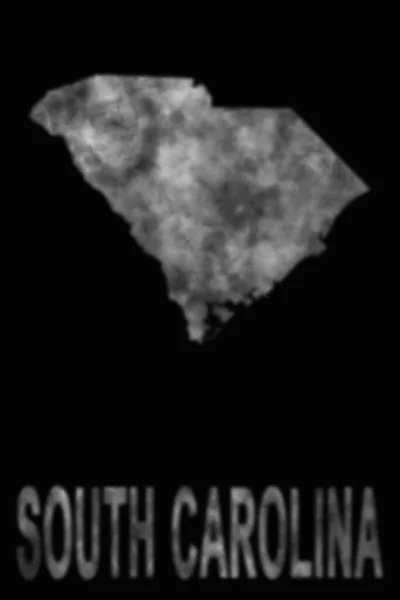 サウスカロライナ州地図煙 大気汚染 生態学 — ストック写真