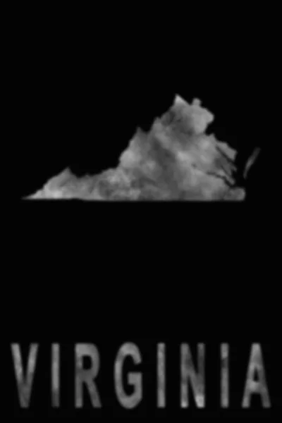 Kaart Van Virginia Gemaakt Van Rook Luchtvervuiling Ecologie — Stockfoto