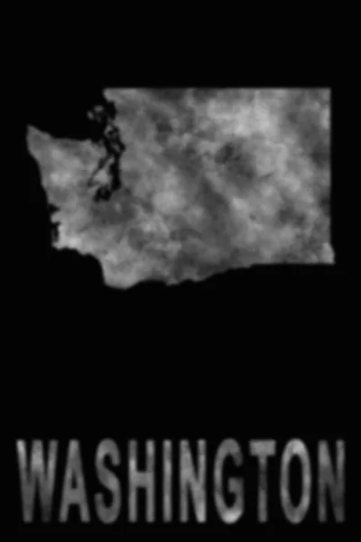 Mapa Washington Humo Contaminación Del Aire Ecología —  Fotos de Stock