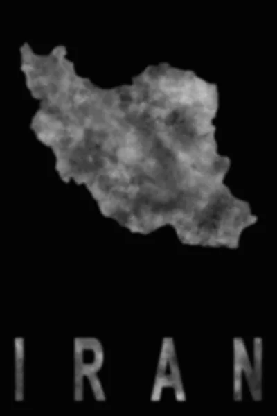 Landkarte Des Iran Aus Rauch Luftverschmutzung Ökologie — Stockfoto