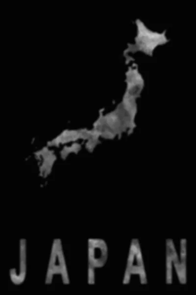 Χάρτης Της Ιαπωνίας Φτιαγμένος Από Καπνό Ατμοσφαιρική Ρύπανση Οικολογία — Φωτογραφία Αρχείου