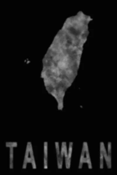 Χάρτης Της Ταϊβάν Από Καπνό Ατμοσφαιρική Ρύπανση Οικολογία — Φωτογραφία Αρχείου