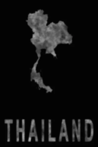 由烟雾 空气污染 生态构成的泰国地图 — 图库照片