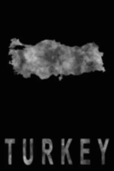 Map Turkey Made Smoke Air Pollution Ecology — Stock Photo, Image