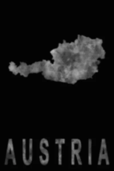 Mappa Dell Austria Fatta Fumo Inquinamento Atmosferico Ecologia — Foto Stock