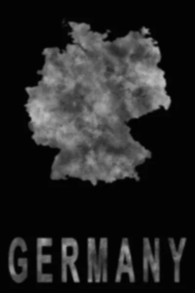 Map Germany Made Smoke Air Pollution Ecology — Stock Photo, Image