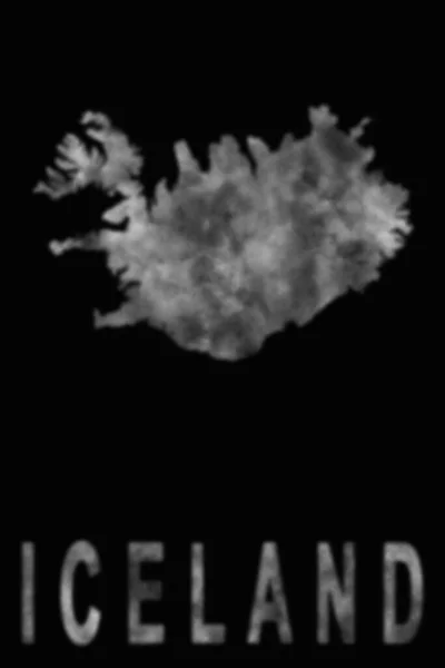 Carte Islande Faite Fumée Pollution Atmosphérique Écologie — Photo