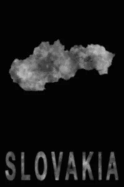 Szlovákia Térképe Füstből Levegőszennyezésből Ökológiából — Stock Fotó