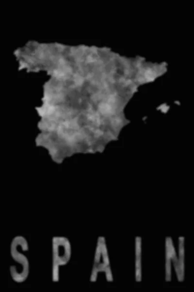 Χάρτης Της Ισπανίας Φτιαγμένος Από Καπνό Ατμοσφαιρική Ρύπανση Οικολογία — Φωτογραφία Αρχείου