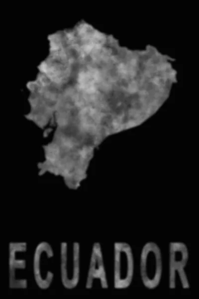由烟雾 空气污染 生态构成的厄瓜多尔地图 — 图库照片