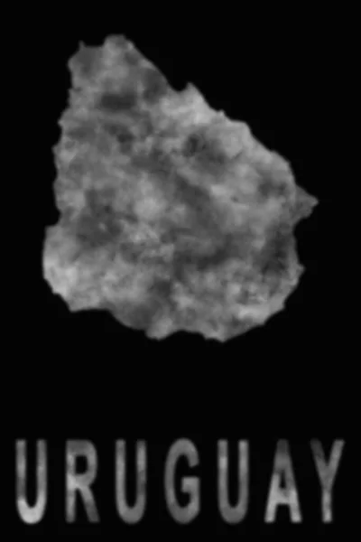 Χάρτης Της Ουρουγουάης Φτιαγμένος Από Καπνό Ατμοσφαιρική Ρύπανση Οικολογία — Φωτογραφία Αρχείου