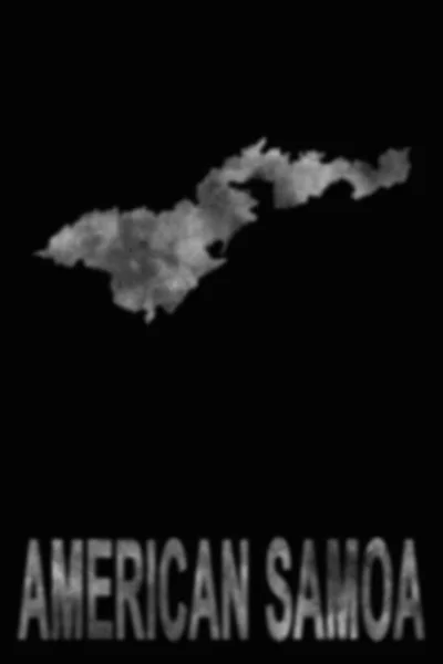 Map American Samoa Made Smoke Air Pollution Ecology — Stock Photo, Image