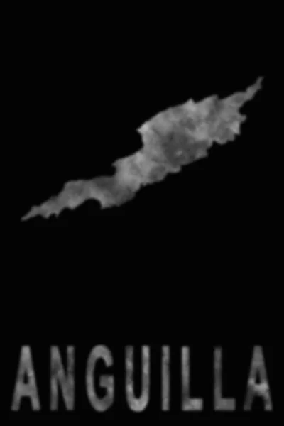 Carte Anguilla Faite Fumée Pollution Atmosphérique Écologie — Photo