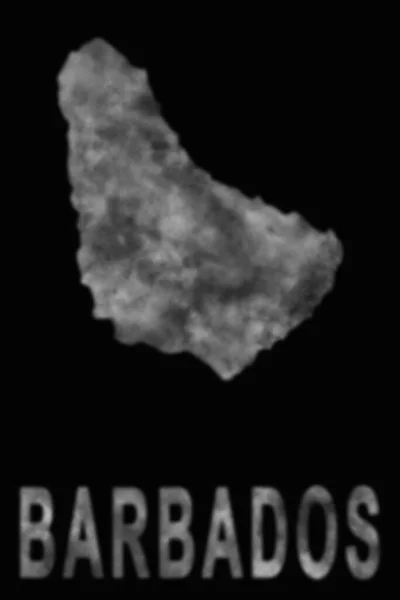 Χάρτης Μπαρμπάντος Φτιαγμένος Από Καπνό Ατμοσφαιρική Ρύπανση Οικολογία — Φωτογραφία Αρχείου