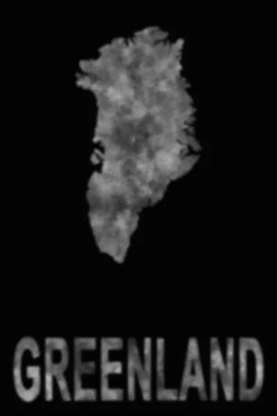 大気汚染 生態系からなるグリーンランドの地図 — ストック写真