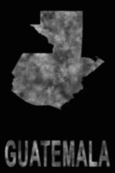 Map Guatemala Made Smoke Air Pollution Ecology — Stock Photo, Image