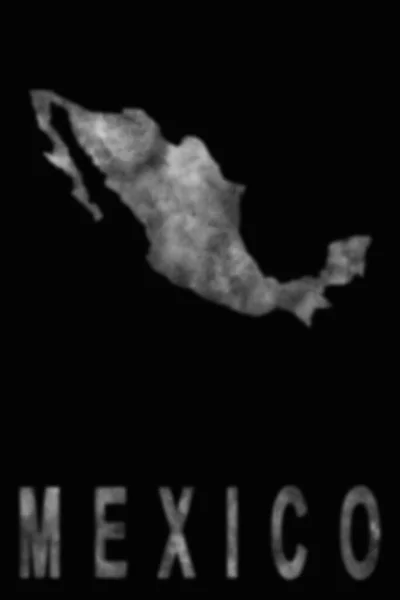 Map Mexico Made Smoke Air Pollution Ecology — Stock Photo, Image