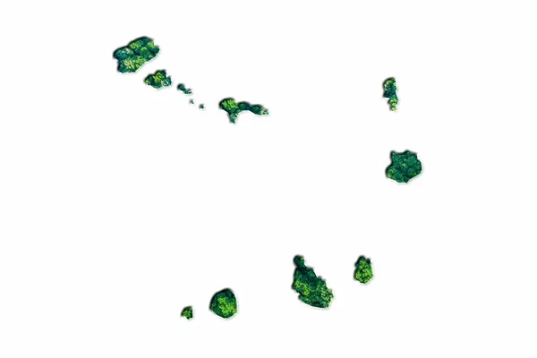 Green Forest Mappa Capo Verde Sfondo Bianco — Foto Stock