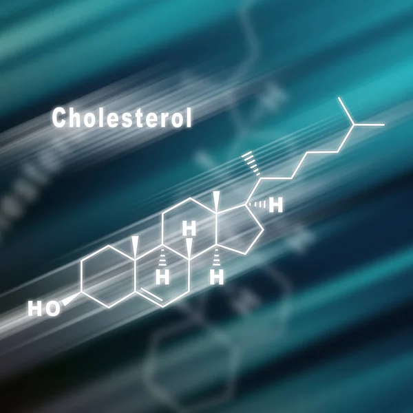 Cholesterol Hormon Strukturální Chemický Vzorec Futuristické Pozadí — Stock fotografie