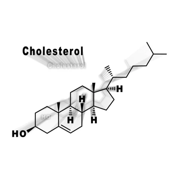 Hormona Del Colesterol Fórmula Química Estructural Sobre Fondo Blanco — Foto de Stock