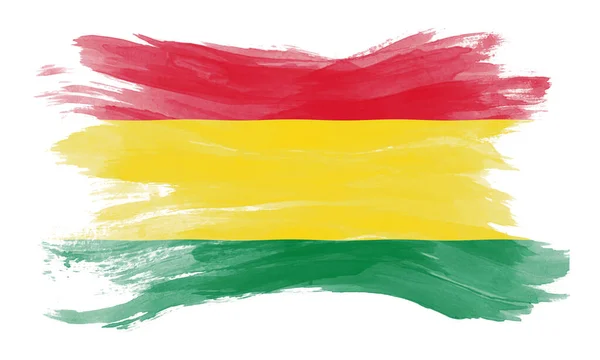 Мазок Флага Боливии Национальный Флаг Белом Фоне — стоковое фото