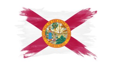 Florida state flag brush stroke, Florida flag background