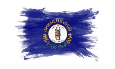 Kentucky state flag brush stroke, Kentucky flag background