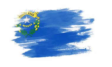 Nevada state flag brush stroke, Nevada flag background