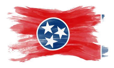 Tennessee state flag brush stroke, Tennessee flag background
