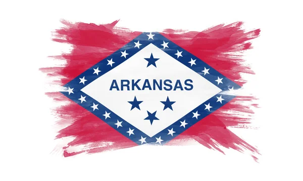 Arkansas State Flag Brush Stroke Arkansas Flag Background — Fotografia de Stock