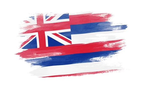 Hawaii State Flag Brush Stroke Hawaii Flag Background — 图库照片