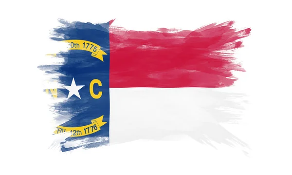 North Carolina State Flag Brush Stroke North Carolina Flag Background — Stockfoto