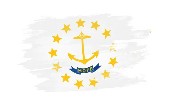 Rhode Island State Flag Brush Stroke Rhode Island Flag Background — ストック写真