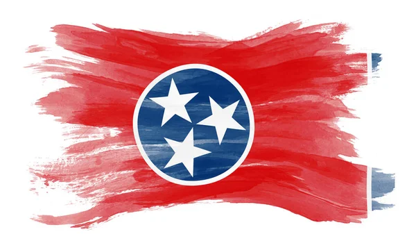 Tennessee State Flag Brush Stroke Tennessee Flag Background — Fotografia de Stock