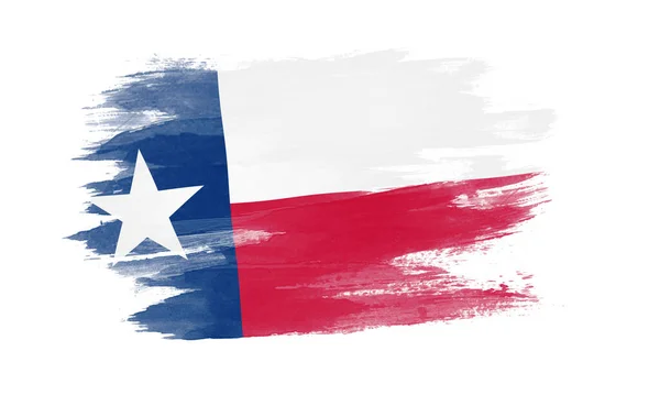 Etat Texas Coup Pinceau Drapeau Texas Fond Drapeau — Photo