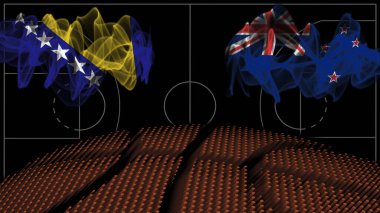 Bosna-Hersek Yeni Zelanda Basketbol, duman bayrakları ve spor maçına karşı