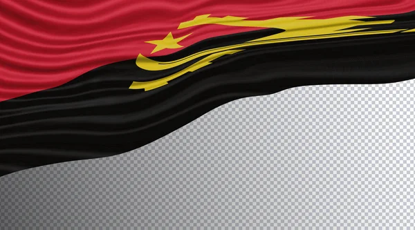 Angola Wavy Flag Národní Vlajková Stezka — Stock fotografie
