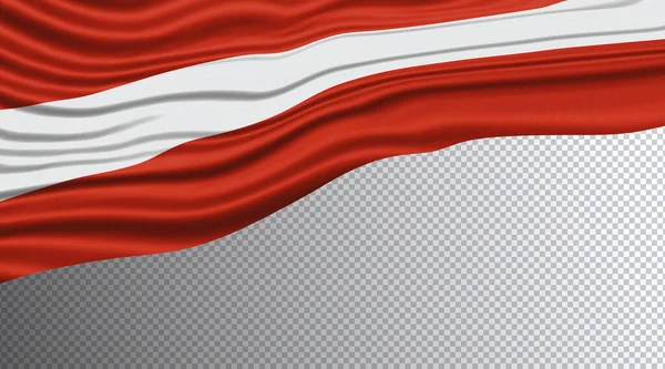 Áustria Bandeira Ondulada Caminho Recorte Bandeira Nacional — Fotografia de Stock