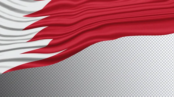 Bahrain Wavy Flag National Flag Clipping Path — Stock Photo, Image