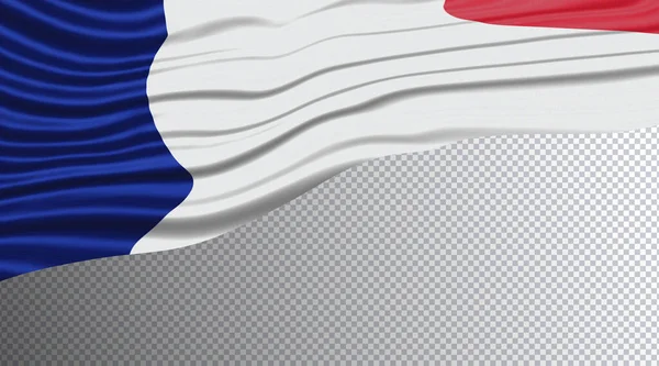 Frankrike Wavy Flag Nationell Flagga Klippning Väg — Stockfoto