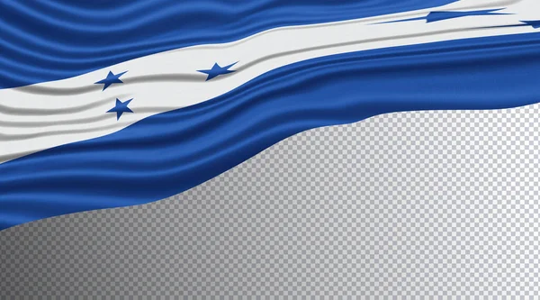 Bandiera Ondulata Honduras Percorso Ritaglio Bandiera Nazionale — Foto Stock