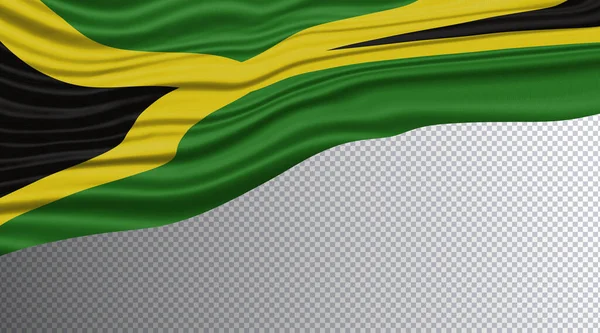 자메이카 깃발을 흔들며 — 스톡 사진