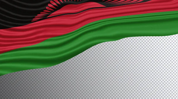 Malawi Wavy Flag Národní Vlajková Stezka — Stock fotografie
