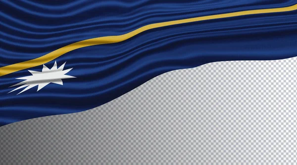 Bandeira Ondulada Nauru Caminho Recorte Bandeira Nacional — Fotografia de Stock