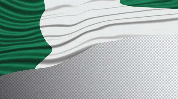 Nigeria Wavy Flag — стокове фото