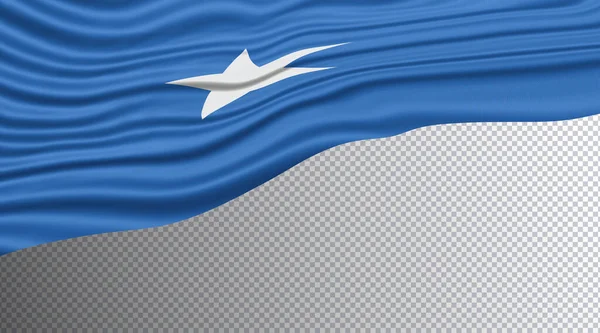 Somalia Bandiera Ondulata Percorso Ritaglio Bandiera Nazionale — Foto Stock