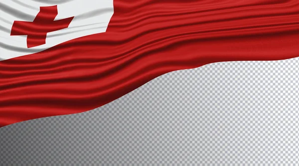 Tonga Wavy Flag Ruta Recorte Bandera Nacional —  Fotos de Stock