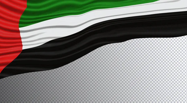 Émirats Arabes Unis Wavy Flag National Flag Clipping Path — Photo