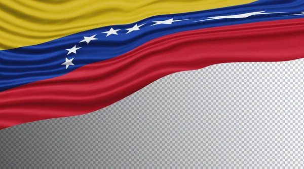 委内瑞拉Wavy国旗 国旗裁剪路径 — 图库照片