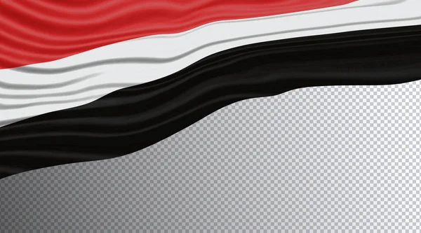 Bandeira Ondulada Iêmen Caminho Recorte Bandeira Nacional — Fotografia de Stock